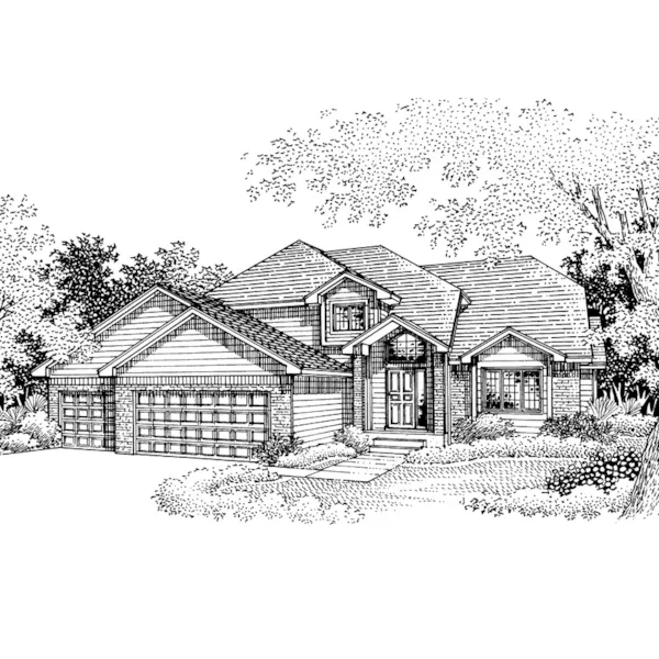 Southern House Plan Front of Home - Dowling Traditional Home 072D-0837 - Search House Plans and More