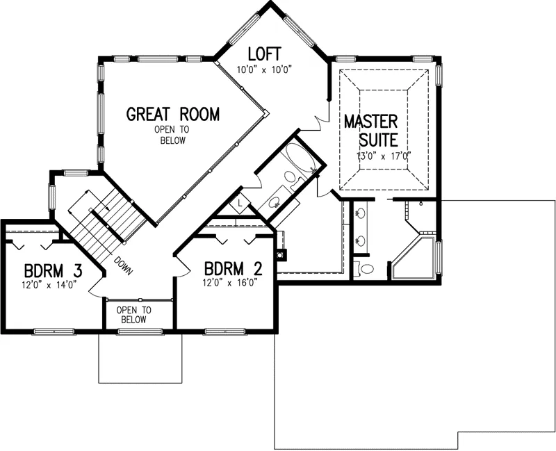 Georgian House Plan Second Floor - Oppenheimer European Home 072D-0838 - Shop House Plans and More