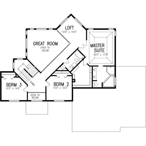 Colonial House Plan Second Floor - Oppenheimer European Home 072D-0838 - Shop House Plans and More