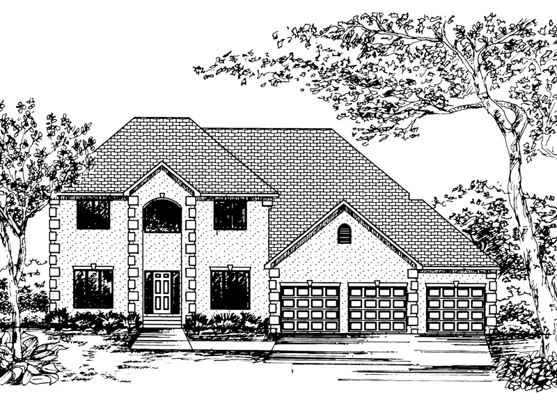 Georgian House Plan Front of Home - Oppenheimer European Home 072D-0838 - Shop House Plans and More