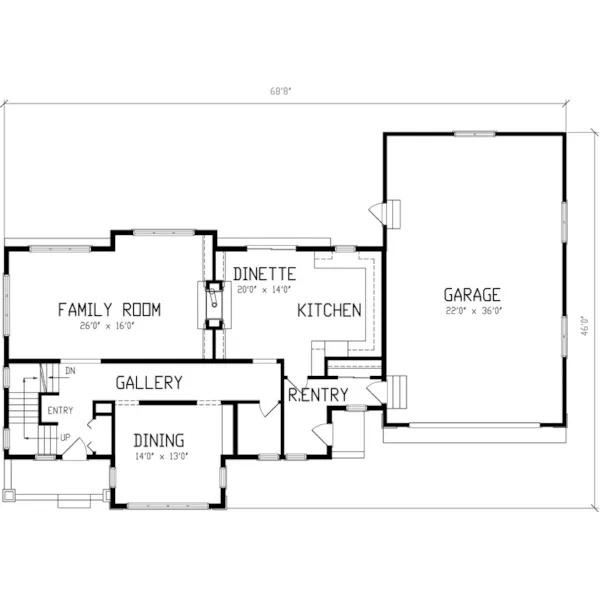 Modern House Plan First Floor - Marcel Prairie Style Home 072D-0840 - Shop House Plans and More