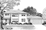 Modern House Plan Front of Home - Marcel Prairie Style Home 072D-0840 - Shop House Plans and More