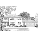 Modern House Plan Front of Home - Marcel Prairie Style Home 072D-0840 - Shop House Plans and More