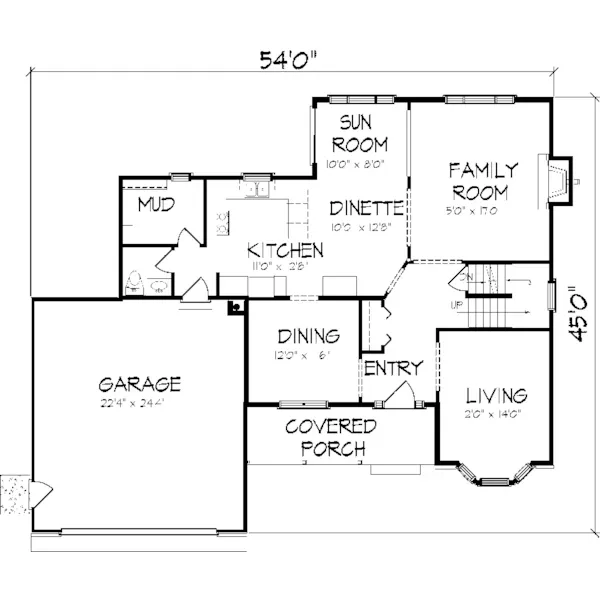 Southern House Plan First Floor - Laymont Traditional Home 072D-0841 - Shop House Plans and More