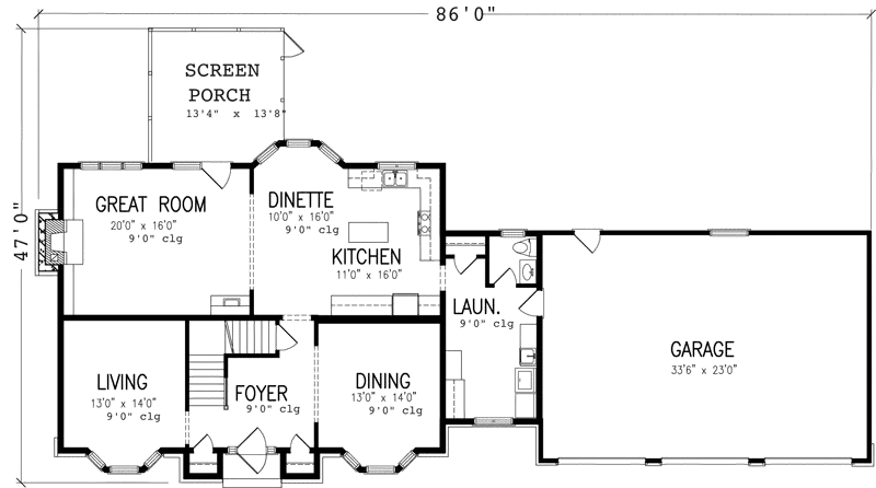 Traditional House Plan First Floor - Warwickhall Georgian Home 072D-0843 - Shop House Plans and More