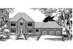 Tudor House Plan Front of Home - Warwickhall Georgian Home 072D-0843 - Shop House Plans and More