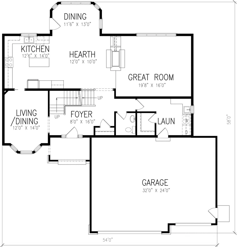Southern House Plan First Floor - Brinkmeyer Traditional Home 072D-0844 - Search House Plans and More