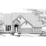 Traditional House Plan Front of Home - Brinkmeyer Traditional Home 072D-0844 - Search House Plans and More