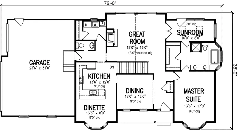 Country House Plan First Floor - Ottawa Hill Ranch Home 072D-0845 - Shop House Plans and More