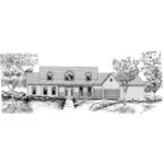 Colonial House Plan Front of Home - Ross Hill Country Home 072D-0847 - Shop House Plans and More