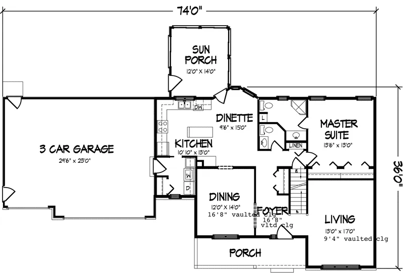 Southern House Plan First Floor - Frederica Hill Southern Home 072D-0848 - Search House Plans and More
