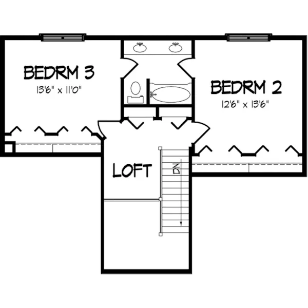 Country House Plan Second Floor - Frederica Hill Southern Home 072D-0848 - Search House Plans and More