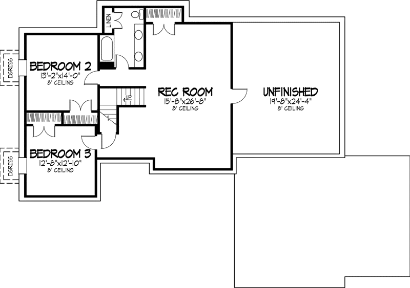 Traditional House Plan Second Floor - Winifred Ranch Home 072D-0850 - Shop House Plans and More
