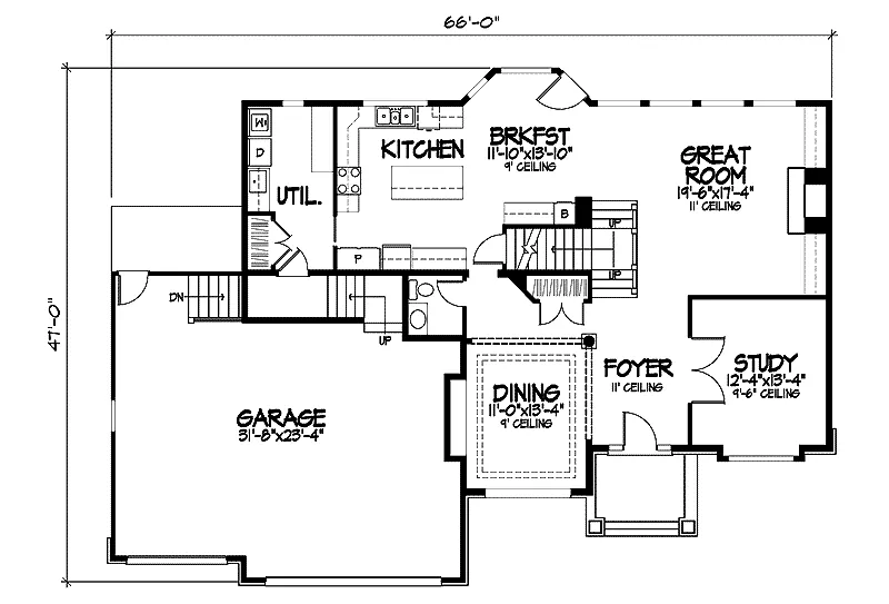 Traditional House Plan First Floor - Ellington Park European Home 072D-0851 - Search House Plans and More