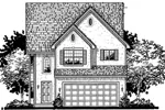 Southern House Plan Front of Home - Harbor Springs Narrow Lot Home 072D-0854 - Search House Plans and More