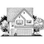 Traditional House Plan Front of Home - Harbor Springs Narrow Lot Home 072D-0854 - Search House Plans and More