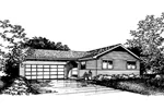Country House Plan Front of Home - Winter Garden Ranch Home 072D-0856 - Shop House Plans and More