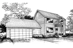 Colonial House Plan Front of Home - Greencastle Trace Two-Story Home 072D-0858 - Search House Plans and More