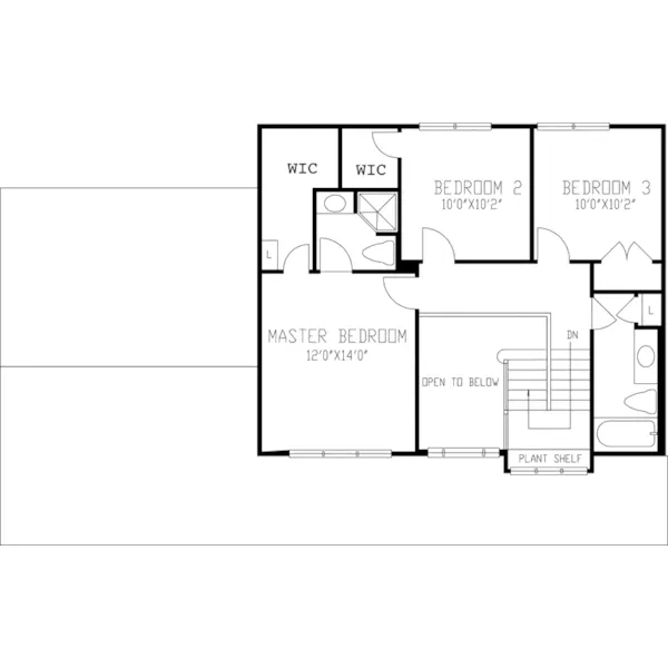 Southern House Plan Second Floor - Stone Canyon Country Home 072D-0861 - Shop House Plans and More