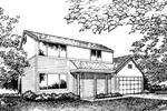 Traditional House Plan Front of Home - Adrian Bluff Traditional Home 072D-0862 - Search House Plans and More