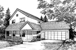 Southern House Plan Front of Home - Solley Country Farmhouse 072D-0864 - Shop House Plans and More