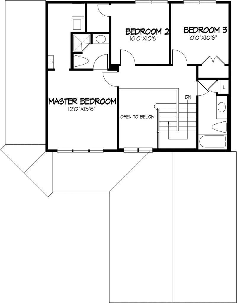 Modern House Plan Second Floor - Devito Country Home 072D-0865 - Search House Plans and More
