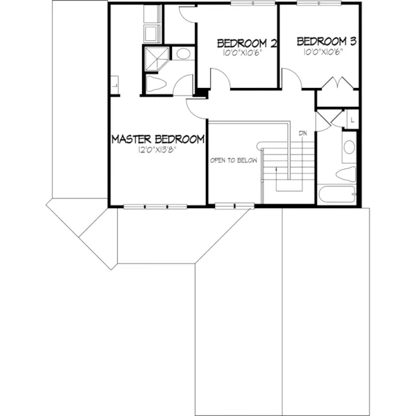 Modern House Plan Second Floor - Devito Country Home 072D-0865 - Search House Plans and More