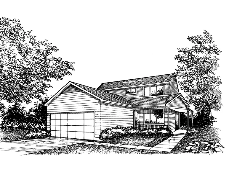 Modern House Plan Front of Home - Devito Country Home 072D-0865 - Search House Plans and More