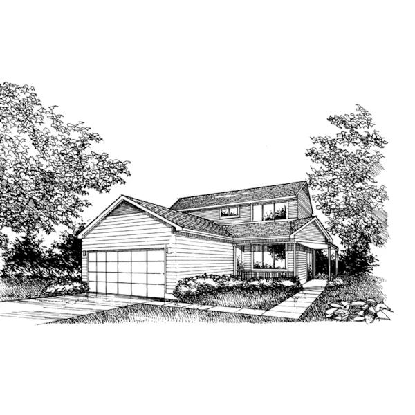 Modern House Plan Front of Home - Devito Country Home 072D-0865 - Search House Plans and More