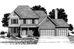 Colonial House Plan Front of Home - Napier Place Traditional Home 072D-0866 - Shop House Plans and More