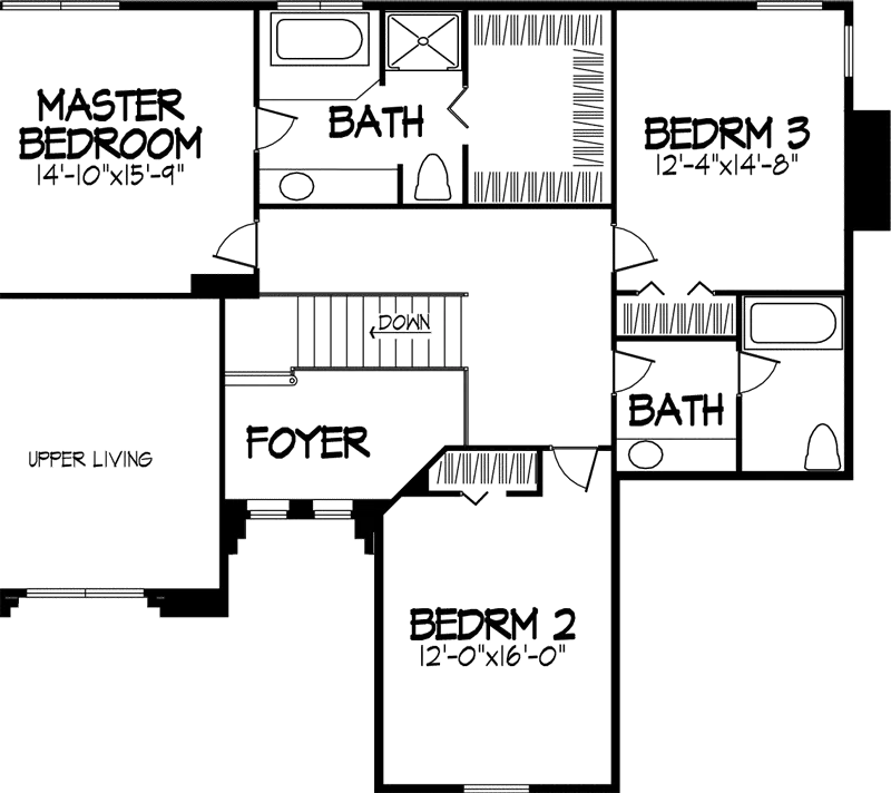 European House Plan Second Floor - Dixon Hollow European Home 072D-0867 - Search House Plans and More