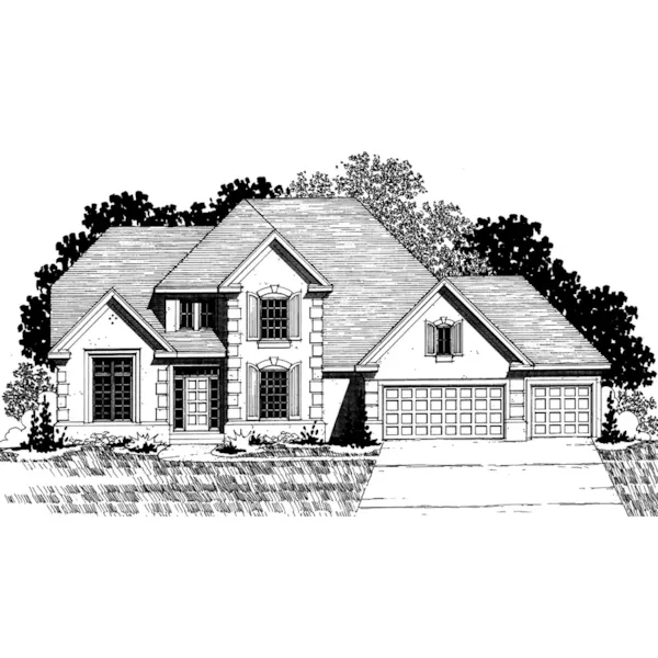 Luxury House Plan Front of Home - Dixon Hollow European Home 072D-0867 - Search House Plans and More