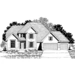 Luxury House Plan Front of Home - Dixon Hollow European Home 072D-0867 - Search House Plans and More