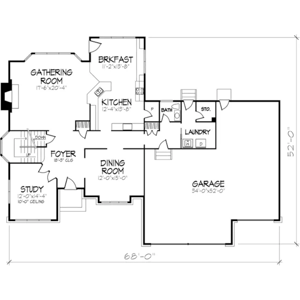 Southern House Plan First Floor - Fairham European Home 072D-0868 - Search House Plans and More