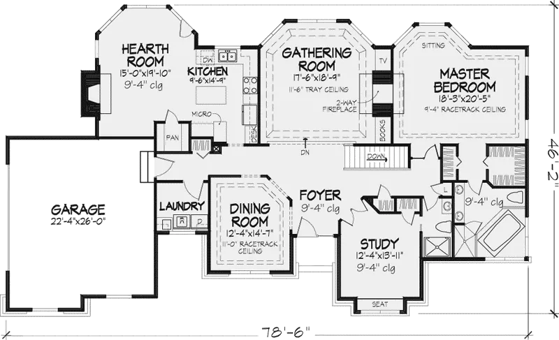 European House Plan First Floor - Springbrook Ranch Home 072D-0869 - Shop House Plans and More