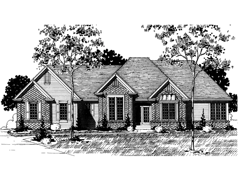 Victorian House Plan Front of Home - Springbrook Ranch Home 072D-0869 - Shop House Plans and More