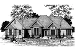 Country House Plan Front of Home - Springbrook Ranch Home 072D-0869 - Shop House Plans and More