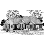 Ranch House Plan Front of Home - Springbrook Ranch Home 072D-0869 - Shop House Plans and More