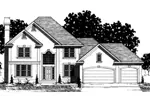 European House Plan Front of Home - Cardinal Acres Traditional Home 072D-0870 - Search House Plans and More