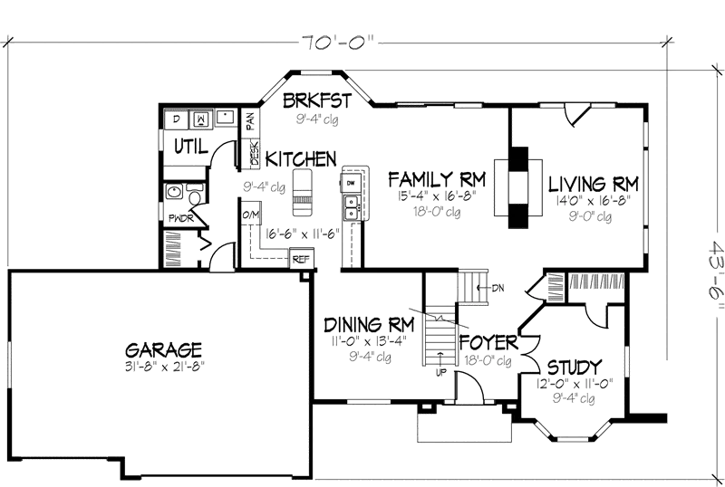 Traditional House Plan First Floor - Hogan Southern Traditional Home 072D-0871 - Search House Plans and More