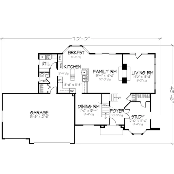 Southern House Plan First Floor - Hogan Southern Traditional Home 072D-0871 - Search House Plans and More