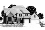 Southern House Plan Front of Home - Hogan Southern Traditional Home 072D-0871 - Search House Plans and More