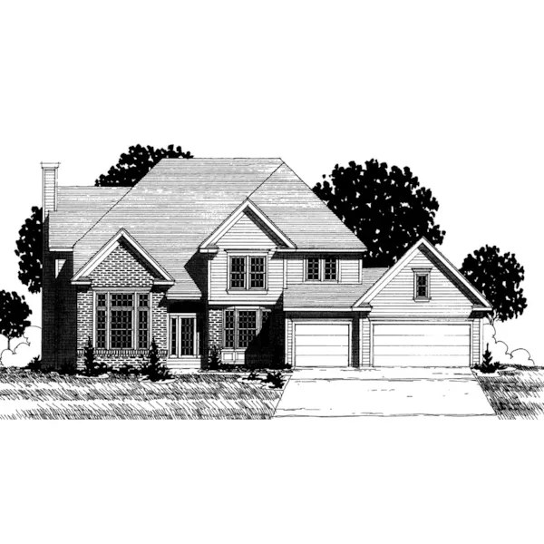 Southern House Plan Front of Home - Hogan Southern Traditional Home 072D-0871 - Search House Plans and More