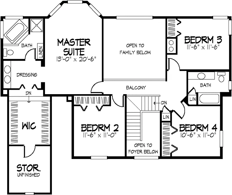 Victorian House Plan Second Floor - Benbury European Home 072D-0872 - Search House Plans and More