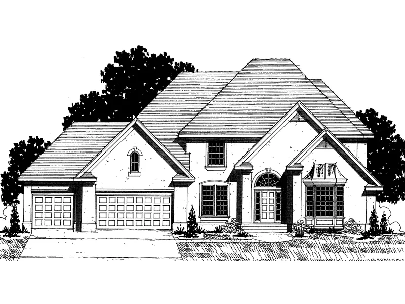 Victorian House Plan Front of Home - Benbury European Home 072D-0872 - Search House Plans and More