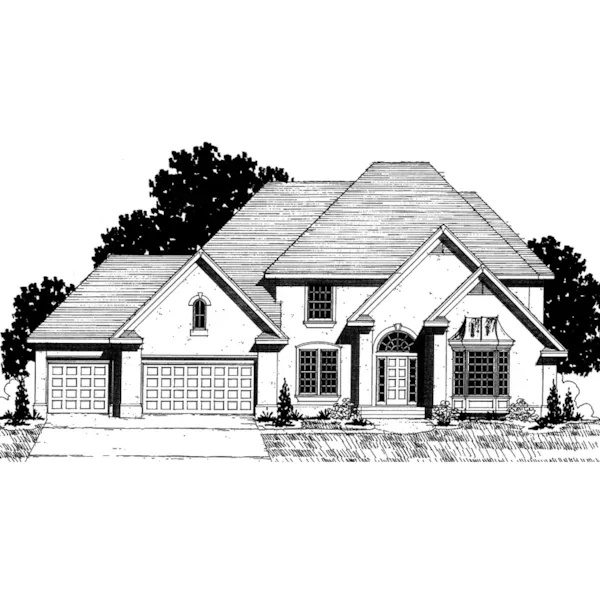 Victorian House Plan Front of Home - Benbury European Home 072D-0872 - Search House Plans and More