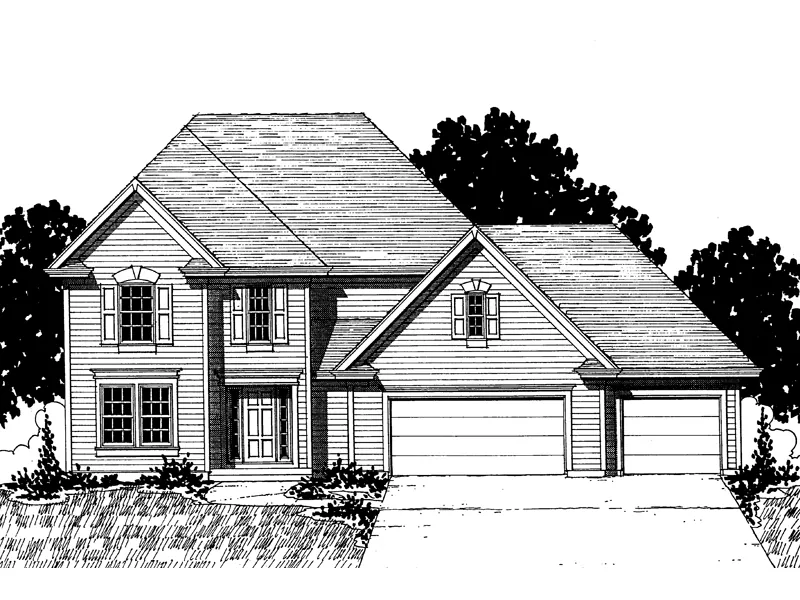 Country House Plan Front of Home - Adolfo Traditional Home 072D-0874 - Search House Plans and More