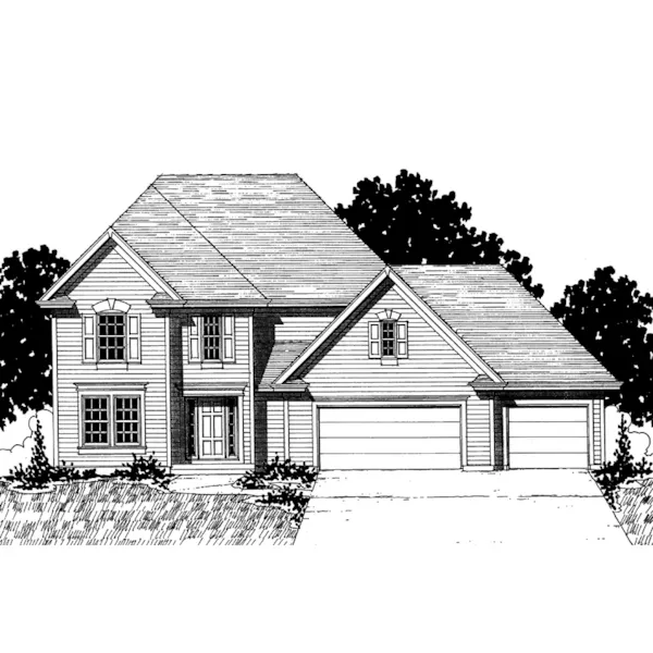 Southern House Plan Front of Home - Adolfo Traditional Home 072D-0874 - Search House Plans and More