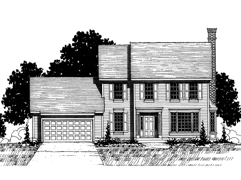 Country House Plan Front of Home - Merrimac Downs Colonial Home 072D-0875 - Shop House Plans and More