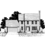 Southern House Plan Front of Home - Merrimac Downs Colonial Home 072D-0875 - Shop House Plans and More